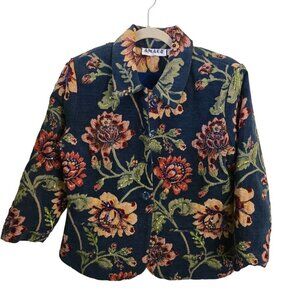 Stunning Vintage Tapestry Beaded Sequined Jacket Size S